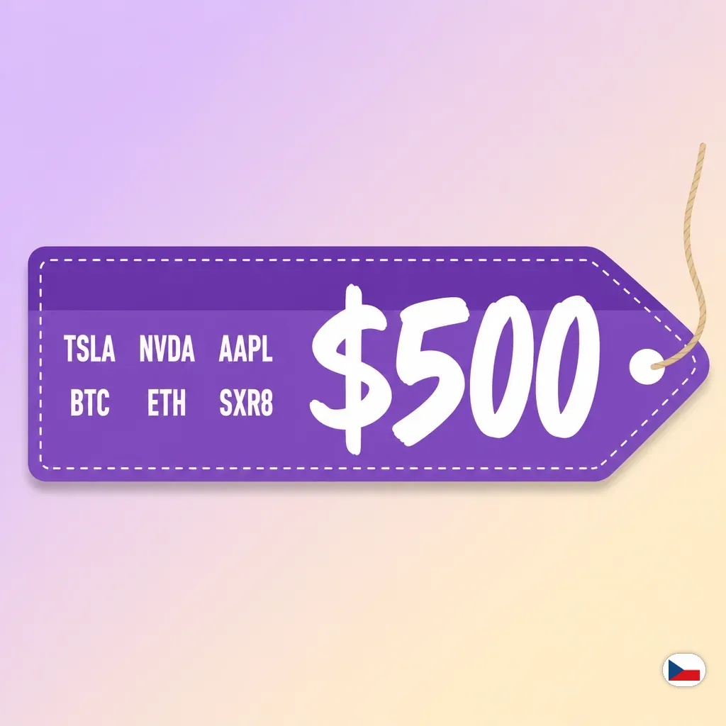 Akcie i kryptoměny zdarma u eToro — odměna 500 USD za první vklad